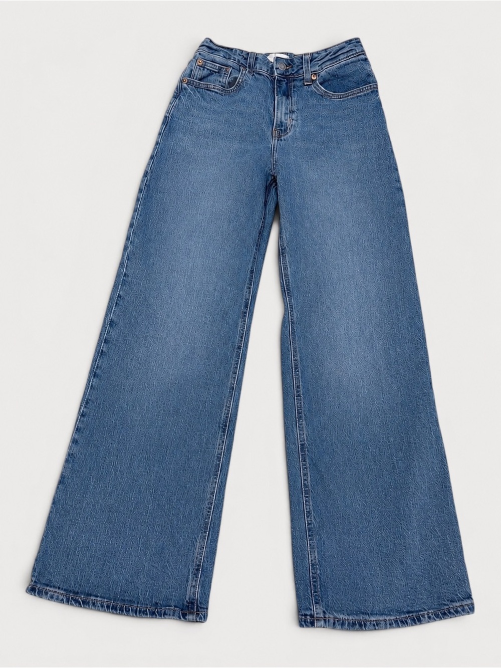 H&M Harper High Rise Wide Leg Jeans Women’s Size 6 Medium Wash Denim